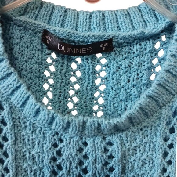 Dunnes Stores Sleeveless Knitted Tank Top turquoise Size Small - Picture 5 of 9
